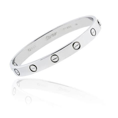 love bracelet cartier price silver|cartier love bracelet pre owned.